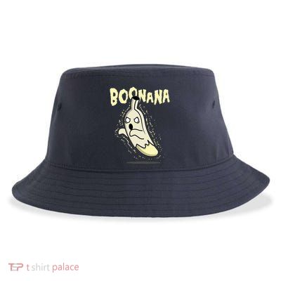 Funny Halloween Boonana Ghost Banana Sustainable Bucket Hat