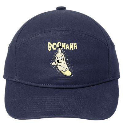 Funny Halloween Boonana Ghost Banana 7-Panel Snapback Hat