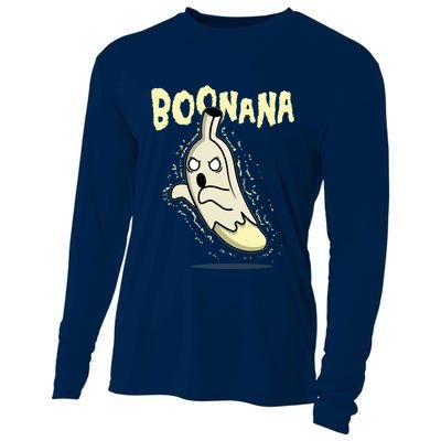 Funny Halloween Boonana Ghost Banana Cooling Performance Long Sleeve Crew