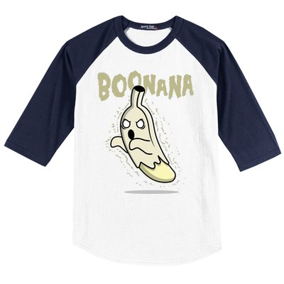 Funny Halloween Boonana Ghost Banana Baseball Sleeve Shirt