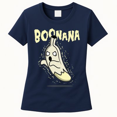 Funny Halloween Boonana Ghost Banana Womens T-Shirt