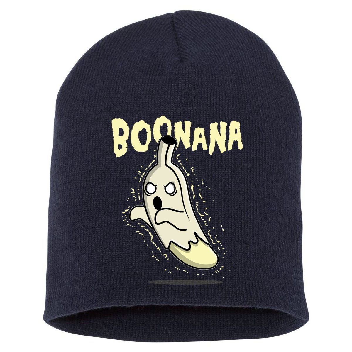 Funny Halloween Boonana Ghost Banana Short Acrylic Beanie