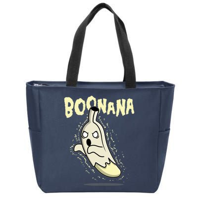 Funny Halloween Boonana Ghost Banana Zip Tote Bag