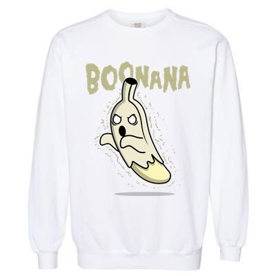 Funny Halloween Boonana Ghost Banana Garment-Dyed Sweatshirt