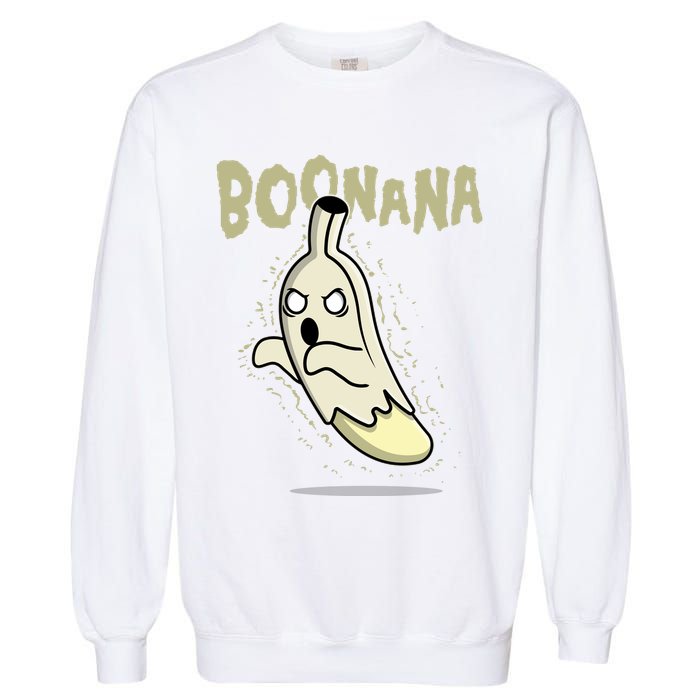 Funny Halloween Boonana Ghost Banana Garment-Dyed Sweatshirt