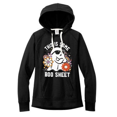 Funny Halloween Boo Ghost Costume This is Some Boo Sheet Women's Fleece Hoodie