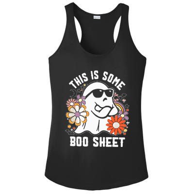 Funny Halloween Boo Ghost Costume This is Some Boo Sheet Ladies PosiCharge Competitor Racerback Tank