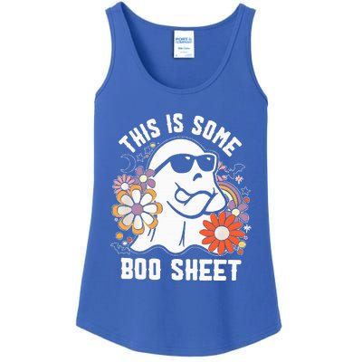 Funny Halloween Boo Ghost Costume This is Some Boo Sheet Ladies Essential Tank