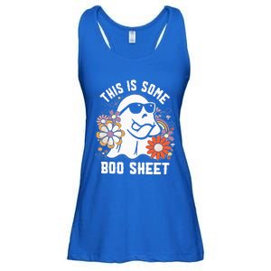 Funny Halloween Boo Ghost Costume This is Some Boo Sheet Ladies Essential Flowy Tank