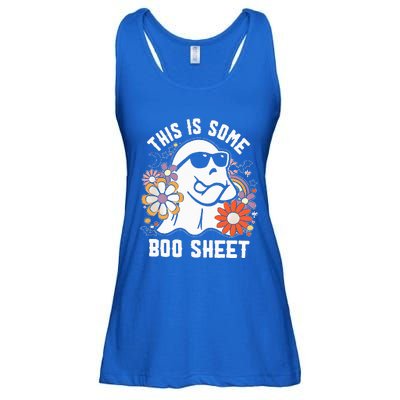 Funny Halloween Boo Ghost Costume This is Some Boo Sheet Ladies Essential Flowy Tank