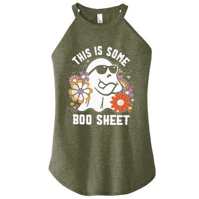 Funny Halloween Boo Ghost Costume This is Some Boo Sheet Women's Perfect Tri Rocker Tank