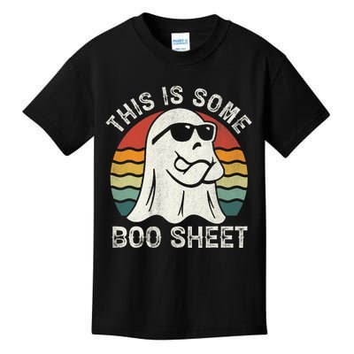 Funny Halloween Boo Ghost Costume This Is Some Boo Sheet Kids T-Shirt