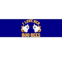 Funny Halloween Boobs Ghost Bee Spooky I Love Her Boo Bees Gift Bumper Sticker