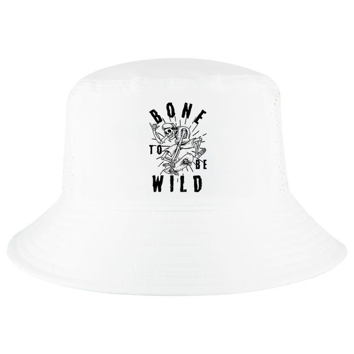 Funny Halloween Bone To Be Wild Skateboarding Skeleton Cool Comfort Performance Bucket Hat