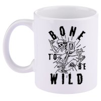 Funny Halloween Bone To Be Wild Skateboarding Skeleton 11oz C Handle Ceramic Mug