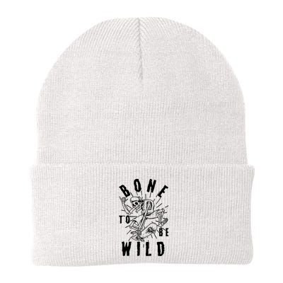 Funny Halloween Bone To Be Wild Skateboarding Skeleton Beanie