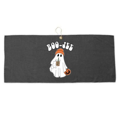 Funny Halloween Boo Jee Ghost Ing Coffee Meaningful Gift Large Microfiber Waffle Golf Towel