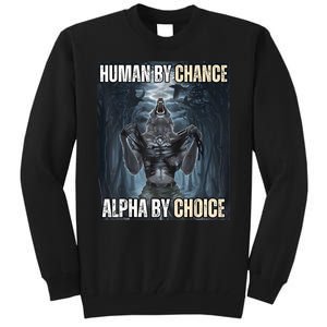 Funny Human By Chance Alpha By Choice Tall Sweatshirt