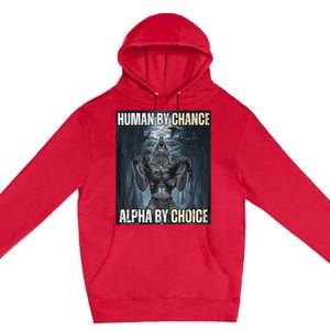 Funny Human By Chance Alpha By Choice Premium Pullover Hoodie