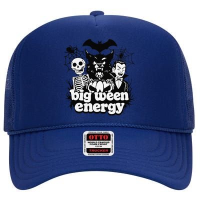 Funny Halloween Big Ween Energy High Crown Mesh Back Trucker Hat