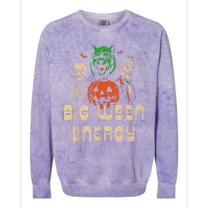 Funny Halloween Big Ween Energy Colorblast Crewneck Sweatshirt