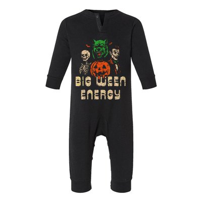 Funny Halloween Big Ween Energy Infant Fleece One Piece