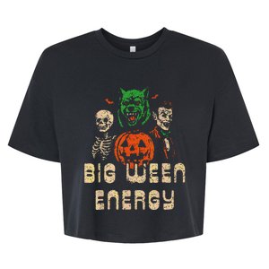 Funny Halloween Big Ween Energy Bella+Canvas Jersey Crop Tee