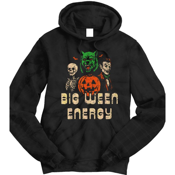 Funny Halloween Big Ween Energy Tie Dye Hoodie