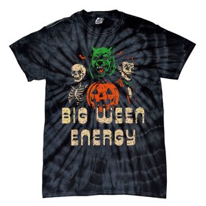 Funny Halloween Big Ween Energy Tie-Dye T-Shirt