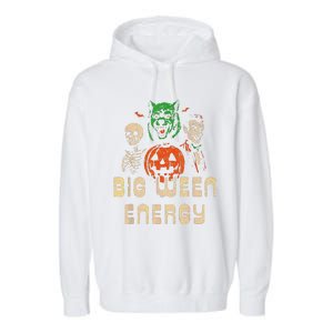 Funny Halloween Big Ween Energy Garment-Dyed Fleece Hoodie