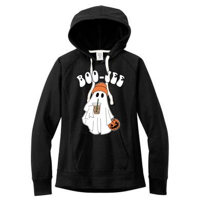 Funny Halloween Boo Jee Ghost Ing Coffee Cool Gift Women's Fleece Hoodie