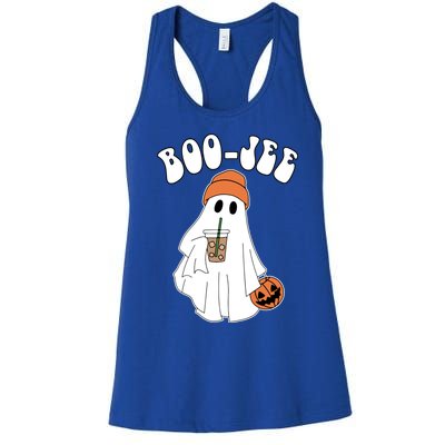 Funny Halloween Boo Jee Ghost Ing Coffee Cool Gift Women's Racerback Tank