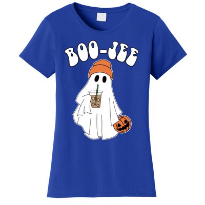 Funny Halloween Boo Jee Ghost Ing Coffee Cool Gift Women's T-Shirt