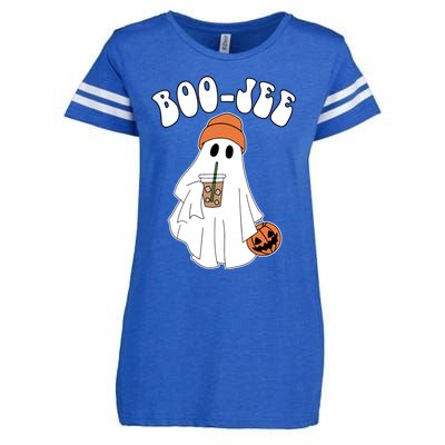 Funny Halloween Boo Jee Ghost Ing Coffee Cool Gift Enza Ladies Jersey Football T-Shirt