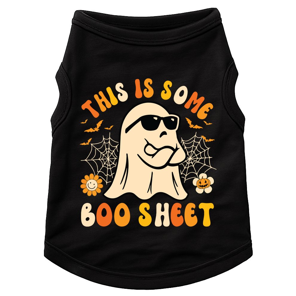 Funny Halloween Boo Ghost Costume This Is Some Boo Sheet Doggie Tank
