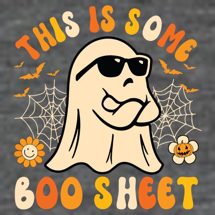 Funny Halloween Boo Ghost Costume This Is Some Boo Sheet Flexfit Unipanel Trucker Cap