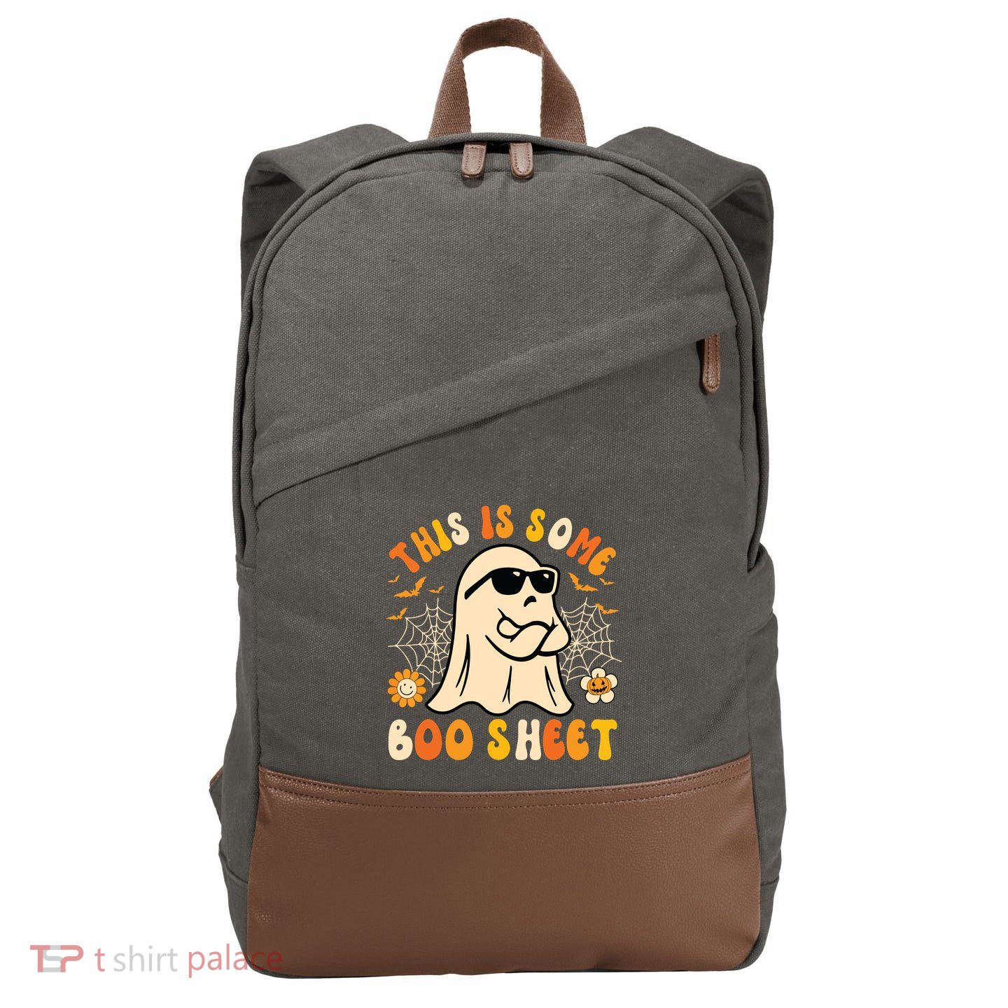 Funny Halloween Boo Ghost Costume This Is Some Boo Sheet Cotton Canvas Backpack