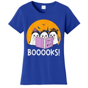 Funny Halloween Booooks! Cute Ghost Reading Library Books Women's T-Shirt