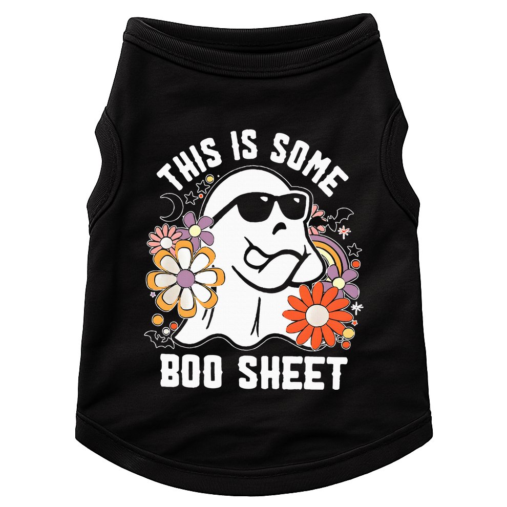 Funny Halloween Boo Ghost Costume This Is Some Boo Sheet Doggie Tank