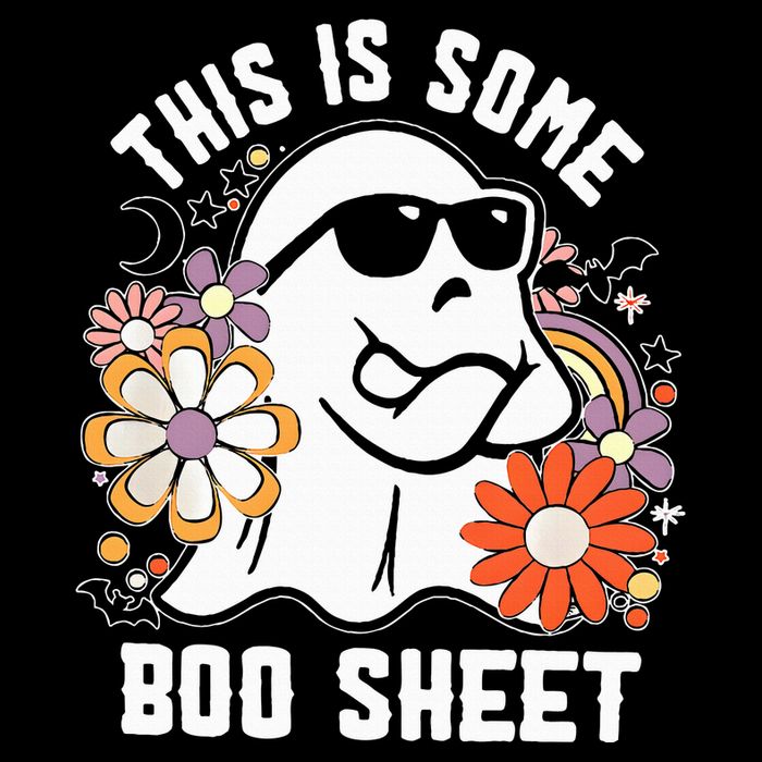 Funny Halloween Boo Ghost Costume This Is Some Boo Sheet Flexfit Unipanel Trucker Cap