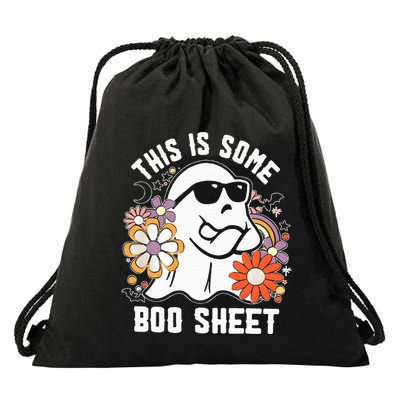 Funny Halloween Boo Ghost Costume This Is Some Boo Sheet Drawstring Bag