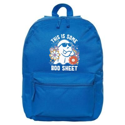 Funny Halloween Boo Ghost Costume This Is Some Boo Sheet 16 in Basic Backpack