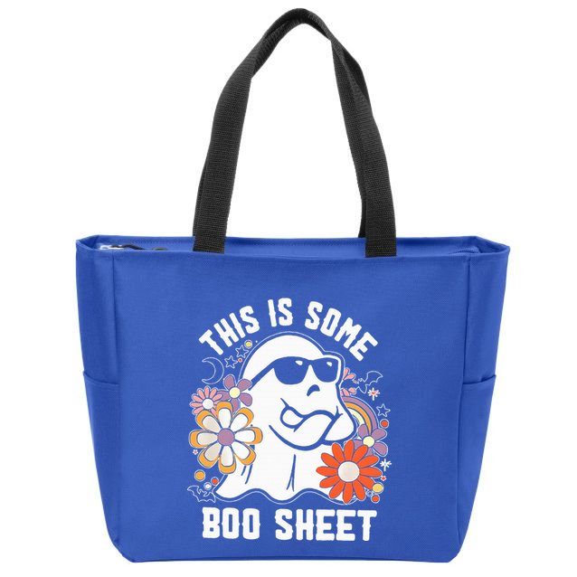 Funny Halloween Boo Ghost Costume This Is Some Boo Sheet Zip Tote Bag