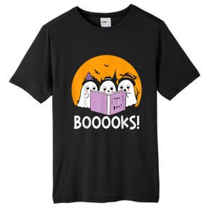 Funny Halloween Booooks! Cute Ghost Reading Library Books Gift Tall Fusion ChromaSoft Performance T-Shirt