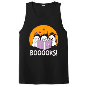 Funny Halloween Booooks! Cute Ghost Reading Library Books Gift PosiCharge Competitor Tank