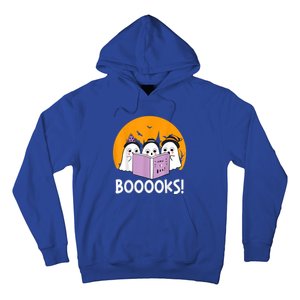 Funny Halloween Booooks! Cute Ghost Reading Library Books Gift Hoodie