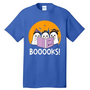 Funny Halloween Booooks! Cute Ghost Reading Library Books Gift Tall T-Shirt