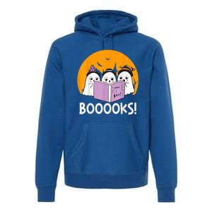 Funny Halloween Booooks! Cute Ghost Reading Library Books Gift Premium Hoodie