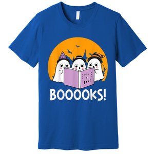 Funny Halloween Booooks! Cute Ghost Reading Library Books Gift Premium T-Shirt