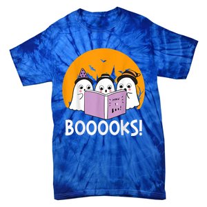 Funny Halloween Booooks! Cute Ghost Reading Library Books Gift Tie-Dye T-Shirt